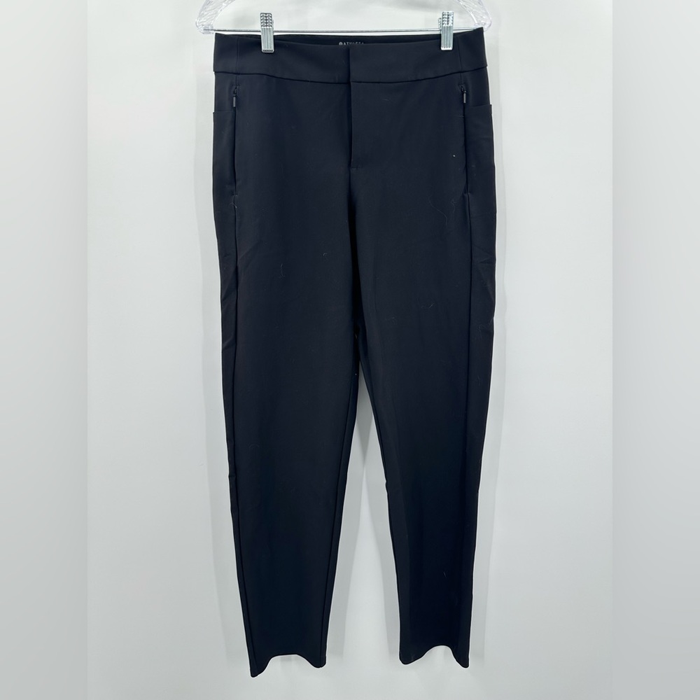 Athleta Women's Black Stellar Trouser Tailored Fit Pants Size 10‎ Tall